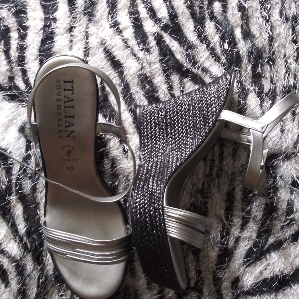 ITALIAN Shoemaker, 10, silver/black